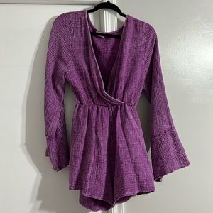 FIESTA FRIDAY PURPLE ROMPER - KRISTA X PINK LILY size medium. Never worn